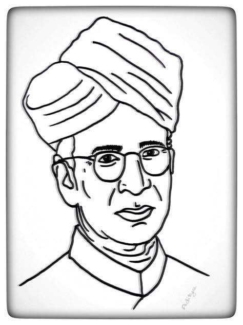 Sarbo Polly Radhakrishnan Happy Teachers Day Radhakrishnan Drawing Easy, Teachers Day Easy Drawing, Dr Sarvepalli Radhakrishnan Sketch, Teachers Day Art Drawing, Teachers Day Sketch, Radhakrishnan Drawing, Teacher Day Drawings Ideas, Happy Teachers Day Drawing, Teachers Day Pictures