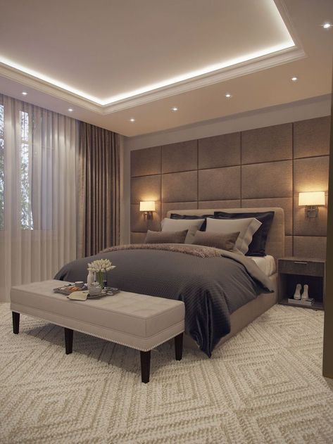 Simple False Ceiling Design, Simple Ceiling Design, For Couples, False Ceiling Bedroom, Casa Country, Bedroom False Ceiling Design, Ceiling Design Bedroom, Dark Furniture, Living Room Partition