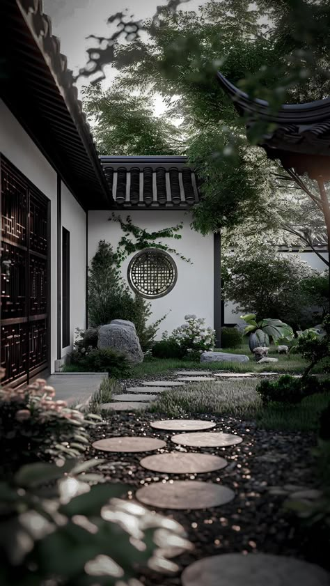 Old Japanese Aesthetic, Zen Garden Wallpaper, Kitsune Spirit, Old Shanghai Style, Calm Wallpapers, Kny Background, Aesthetic Background Illustration, Japan Scenery, Places Pics