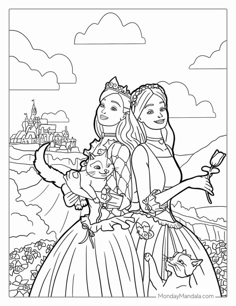 50 Barbie Coloring Pages (Free PDF Printables) Castle Coloring Page, Super Mario Coloring Pages, Barbie Drawing, Disney Princess Coloring Pages, Barbie Coloring, Barbie Coloring Pages, Mermaid Coloring Pages, Princess Coloring Pages, Coloring Page Ideas