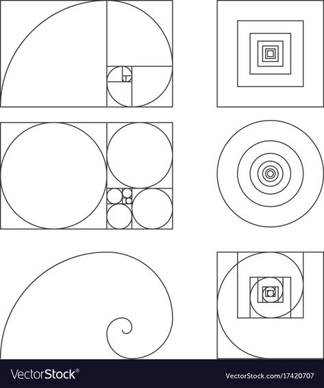 Golden Ratio Template, Golden Ratio Art, Golden Ration, Fibonacci Art, Golden Ratio In Design, Golden Ratio Logo, Fibonacci Spiral, Graphisches Design, Sacred Geometry Art