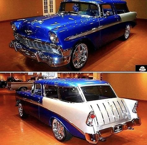 56 Chevy Nomad Cars Garage, Station Wagon Cars, Classic Cars Chevy, Chevy Nomad, Wagon Cars, Auto Retro, Motorcycle Garage, Chevy Muscle Cars, Old School Cars