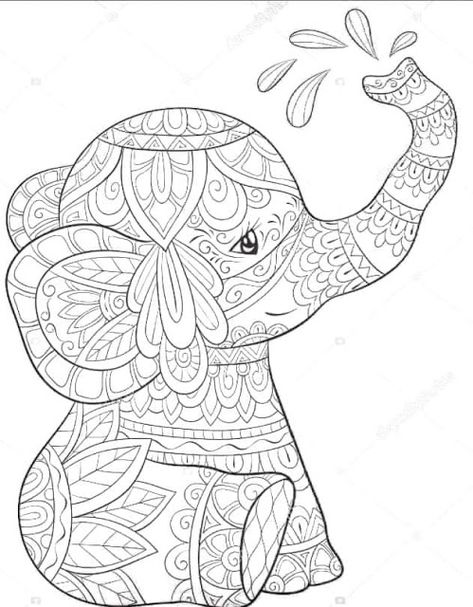 tareitas: ELEFANTE DE MANDALA Elephant Coloring, Elephant Coloring Page, Elephant Mandala, Elephant Colour, Mandala Elephant, Idee Cricut, Free Adult Coloring Pages, Mandala Coloring Books, Printable Adult Coloring Pages