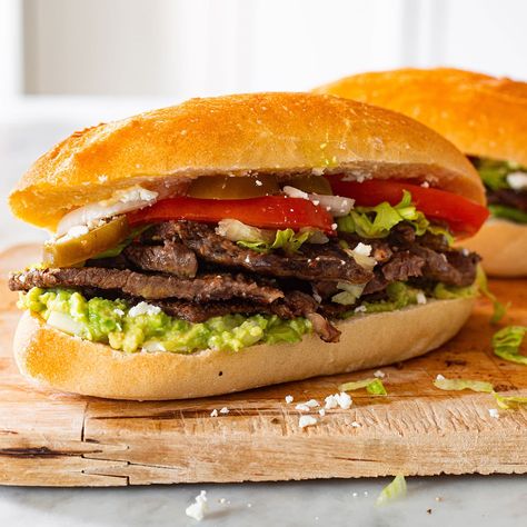 Tortas Sandwich, Stay Aesthetic, Mexican Sandwich, Carne Asada Recipes, Torta Recipe, Mexican Chorizo, Types Of Sandwiches, Chorizo Recipes, Canned Butter