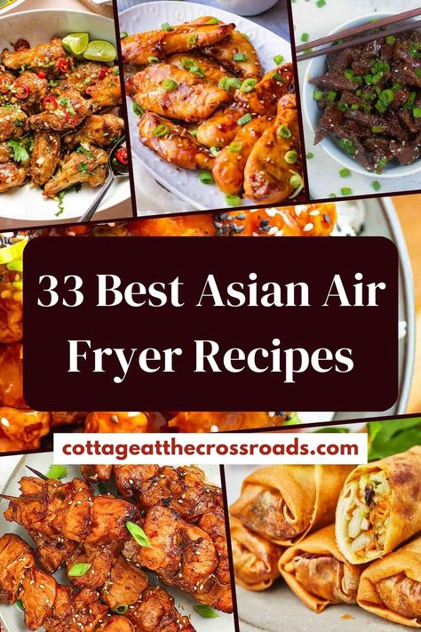 33 best asian air fryer recipes pin Asian Air Fryer Recipes, Air Fryer Chinese Recipes, Air Fryer Recipes Asian, Air Fryer Chinese, Teriyaki Chicken Breast, Chicken Breast Dishes, Asian Steak, Sweet Chili Dipping Sauce, Glazed Chicken Wings