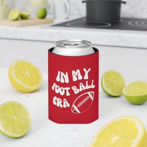 In My Football Era Koozie taylor Swift, Travis Kelce, Kansas City Chiefs Can Cooler - Etsy Super Bowl Taylor Swift Party, Taylor Swift Football Party, Swiftie Super Bowl, Superbowl Taylor Swift, Taylor Swift Chiefs Super Bowl Party, Taylor Swift Super Bowl Party, Taylor Swift Football, Superbowl Ideas, Bachelorette Party Banners