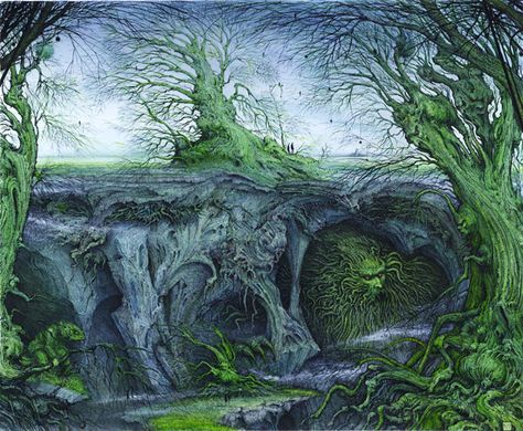 29: THD by Ian Miller Art Analysis, 70s Sci Fi Art, H P Lovecraft, Horror Book, British Artist, Sci Fi Art, Fantasy Landscape, Awe Inspiring, Visual Artist