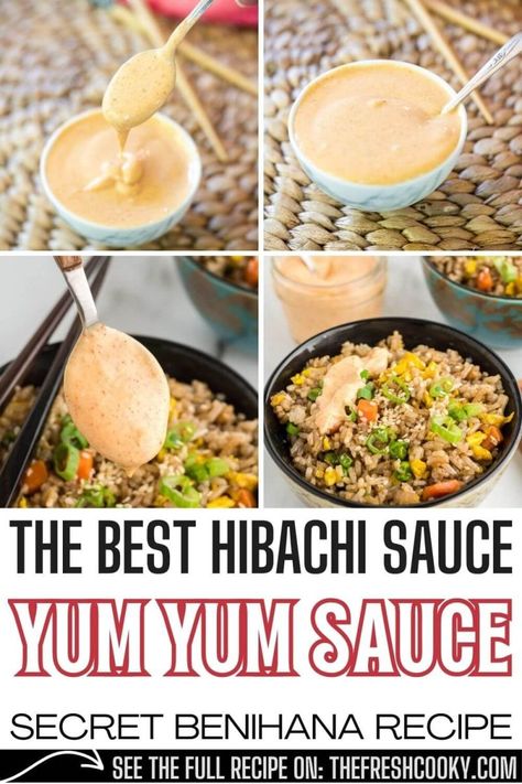 Bennihanna Sauce, Dinner Ideas Hibachi, Restaurant Yum Yum Sauce, At Home Japanese Hibachi, Benihana White Sauce Recipe, Yumm Yumm Sauce Recipe, Habatchi Sauce Recipes, Hibachi Dipping Sauce, Home Hibachi Recipe