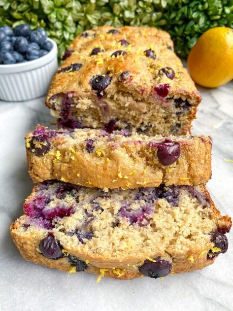 Gluten Free Banana Blueberry Bread, Lemon Blueberry Banana Muffins, Home Made Bread Healthy, Secretly Healthy Home, Gluten Free Banana Blueberry Muffins, Banana Bread Gluten Free Recipe, Banana Lemon Bread, Gluten Free Banana Bread Healthy, Lemon Blueberry Banana Bread