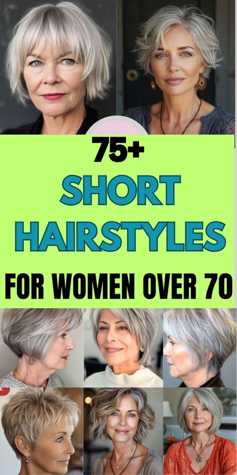 Thick hair? No worries! Explore bold and beautiful hairstyles for women over 70 with thick hair that are surprisingly easy to manage. These cuts will help you flaunt your natural volume and look stunning every day! #ThickHair #BoldStyles #HairstylesForWomenOver70 Hair Styles For Women Over 70 Fine Hair, Hairstyles For 80 Year Old Women, Hair Styles For Older Women Over 60, Short Hair Cuts Thick Hair, Hairstyles For 70 Year Old Women, Short Haircuts For Women Over 60, Over 70 Hairstyles Older Women, Over 70 Hairstyles, Hairstyles For Over 70 Year Old Women