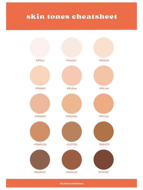 Skin Color Palette Digital Art Code, Skintone Color Palettes Procreate, Cartoon Skin Color, Pantone Skin Tones, Skin Tone Codes, Skintone Palettes, Skin Tone Color Palette, Embroidery Tracing, Skin Tone Chart