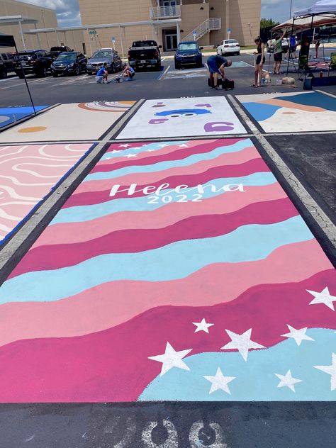 #senior #senioryear #parkingspot #seniorspot #seniorparkingspot #paintedparkingspot #highschool #preppy #aesthetic #cuteparkingspot #2022 #2023 In My Senior Era Parking Spot, Purple Parking Spot Painting, Senior Parking Spaces Easy, Simple Senior Parking Spaces Ideas, Easy Parking Spot Painting Ideas, Cute Parking Spot Painting Ideas, Cute Senior Parking Spot Ideas, Highschool Parking Spot Ideas, Painted Parking Spaces Ideas