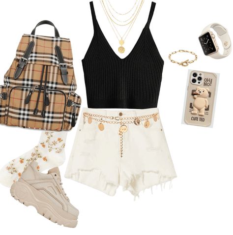 Polyvore Outfits Baddie, School Outfits Polyvore, Outfits Baddie, Outfit School, Female Outfits, Back To School Outfit, Outfits Polyvore, Outfit Shoplook, Back To School Outfits