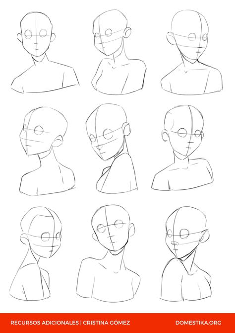 How To Draw Cartoon Anatomy, Art Reference Poses Top Half, Face References Art, Reference Ideas For Drawing, Bust Sketch Reference, Drawing Bust Reference, Character Portrait Reference, Comic Character Design References, One Person Drawing Reference