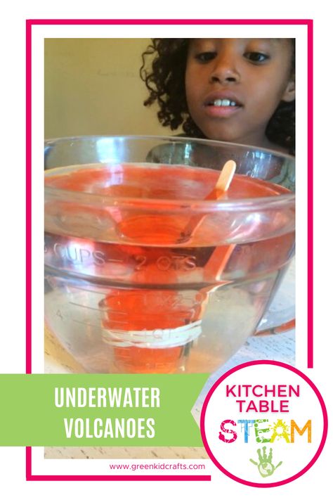 Underwater Volcano Experiment, Underwater Volcano, Ocean Ideas, Volcano Experiment, Preschool Science, Volcano, Under The Sea, Kitchen Table, Did You Know