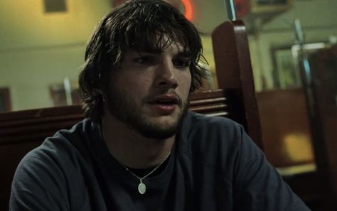 ashton kutcher on the butterfly effect, 2004 Ashton Kutcher Butterfly Effect, Evan Butterfly Effect, The Butterfly Effect 2004, The Butterfly Effect, Mens Hairstyle, Ashton Kutcher, Butterfly Effect, The Butterfly, Movies Showing