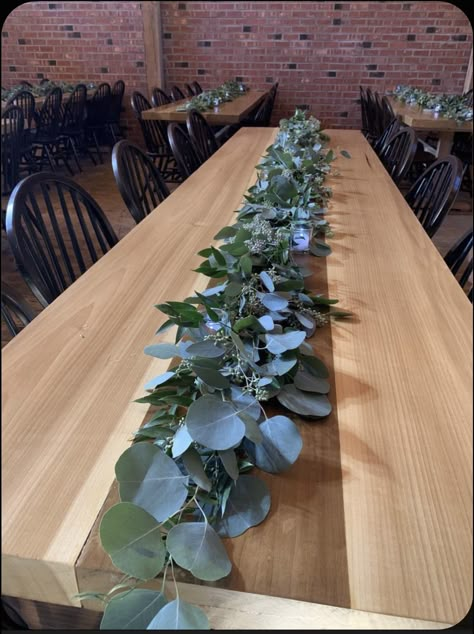 50th Anniversary Table Decorations, Picnic Table Wedding, Garland Table Runner, Flower Runner, Paper Table Runner, Green Table Runner, Wedding Color Pallet, Fall Wedding Color Palette, Bar Mitzva