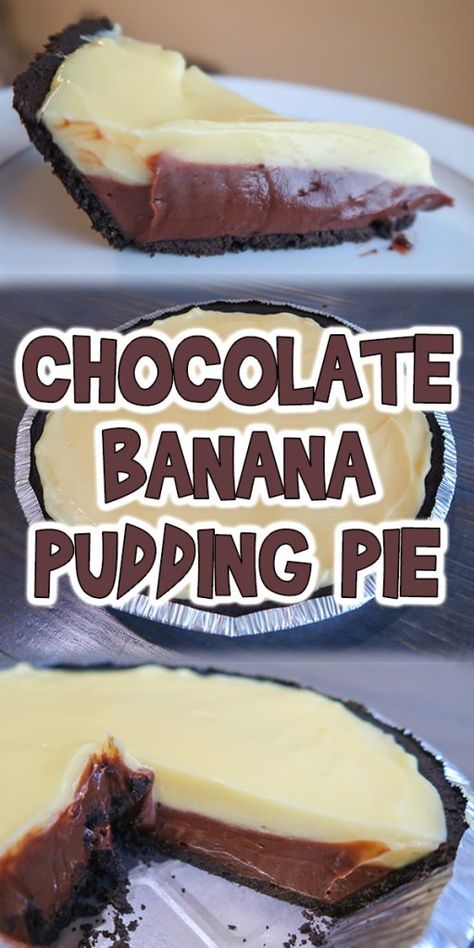 Banana Pudding With Chocolate, Chocolate Banana Pudding Pie, Chocolate Banana Pudding Cake, Chocolate Banana Pudding Recipe, Banana Chocolate Pie, Chocolate Banana Cream Pie Recipe, Banana Chocolate Pudding, Chocolate Banana Cream Pie, Banana Pudding Pie