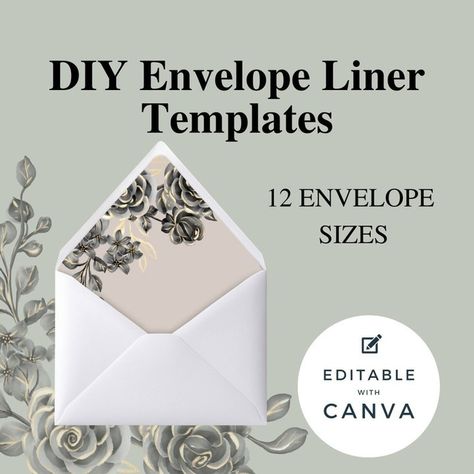 ✉️ Elevate your invitations with our DIY envelope liner templates! With 12 customisable sizes, you can easily personalise your envelopes to match your event’s theme. Edit in Canva, these liners are perfect for adding that extra touch of elegance to your stationery. Ready to create something beautiful? Link in bio! Envelope Inserts, Diy Envelope Liners, Envelope Liner Template, Diy Wedding Invitations, Facebook Engagement, Printable Envelope, Diy Envelope, Wedding Envelope, Envelope Liner