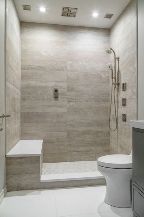 Bathroom Tile Shower Ideas, Makeover Kamar Mandi, Bilik Air, Cottage Bathroom, Bathroom Tile Designs, Bathroom Shower Tile, Bathroom Remodel Designs, Bathroom Remodel Shower, Tile Shower Ideas