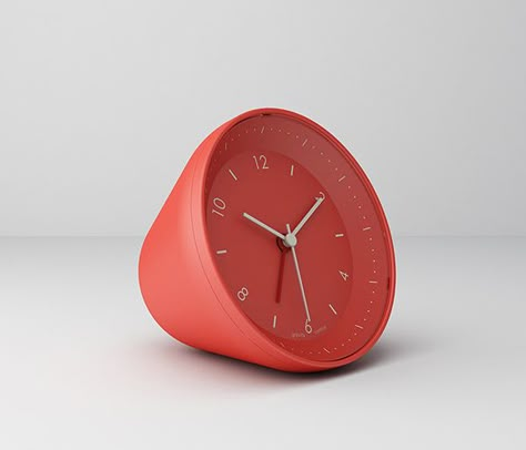 'Jelly' gravity controlled alarm clock, designed by Stylepie with "kidults" in mind. To snooze, just push and let it roll.  To switch off alarm, turn it face down. Minimalist Alarm Clock, Large Outdoor Christmas Ornaments, Ikea Clock, Smart Product Design, Table Clock Design, Concrete Clock, Beside Lamp, Alarm Clock Design, Product Design Sketching