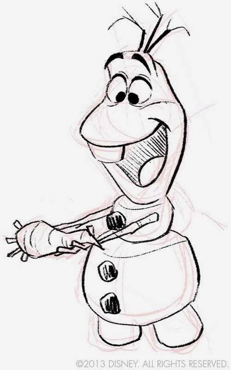 Anna Drawing, Olaf Drawing, Disney Character Sketches, Frozen Drawings, Film Frozen, Disney Character Drawings, Disney Olaf, Disney Drawings Sketches, Cute Disney Drawings