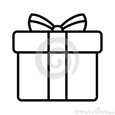 present-gift-box-icon-vector-isolated-elements-christmas-gift-icon-illustration-vector-symbol-surprise-present-linear-design-stock-vector-vector-illustration-isolated-white-background Christmas Present Drawing Easy, How To Draw A Present, Present Drawing Easy, Present Box Drawing, Christmas Present Clip Art, Gift Box Drawing, Presents Drawing, Christmas Present Drawing, Gift Drawing Ideas