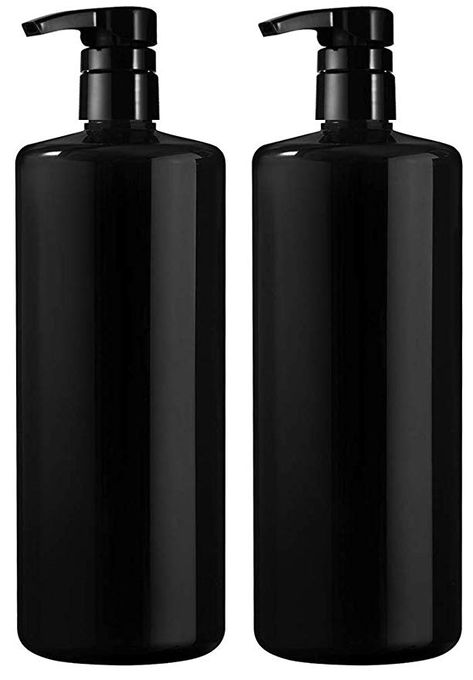 Amazon.com: BAR5F Empty Shampoo Bottle with Pump, Black, 1 Liter/32 Ounce Refillable Dispensing Containers for Conditioner, Body Wash, Hair Gel, Liquid Soap, DIY Lotions and Massage Oils (Pack of 2): Health & Personal Care Body Wash Packaging, Black Shampoo, Shampoo Packaging, Diy Shampoo, Diy Lotion, Cream Highlighter, Modern Packaging, Black Cosmetics, Wash Hair