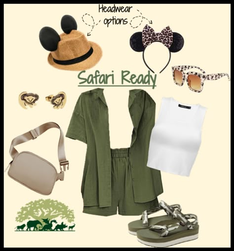 Disneybound Group Outfits, Disneybound Outfits Casual Plus Size, Jungle Cruise Inspired Outfit, Animal Kingdom Safari Outfit, Jollywood Nights Outfit Ideas, Animal Kingdom Inspired Outfits, Disneyworld Animal Kingdom Outfits, Disney Safari Outfit, Animal Kingdom Outfit Ideas Women