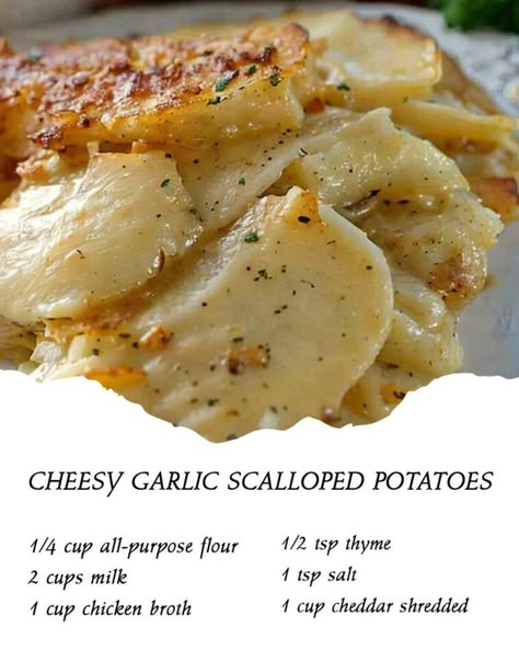 Garlic Scalloped Potatoes, Scalloped Potato Casserole, Easy Bakes, Potato Pasta, Scalloped Potatoes Cheesy, Cheese Dip Recipes, Scalloped Potato Recipes, Potato Recipes Side Dishes, Holiday Side Dishes