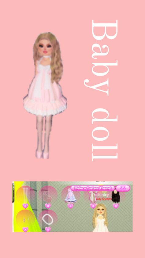 Dress Impress, Roblox Dress, Custom Theme, Soft Colors, Baby Doll, Dress To Impress, Baby Dolls, Dolls, Color