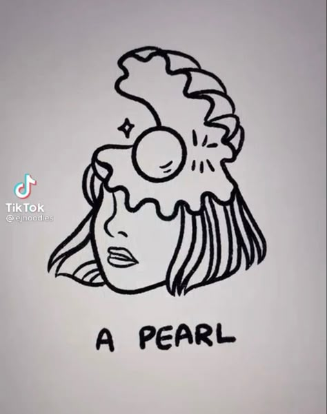 Mitski Inspired Tattoo, Mitski Tattoo Ideas, Mitski Drawing, A Pearl Mitski, Mitski Tattoo, Shrinky Dink Charms, Song Lyric Tattoos, Pearl Tattoo, Lyric Tattoos