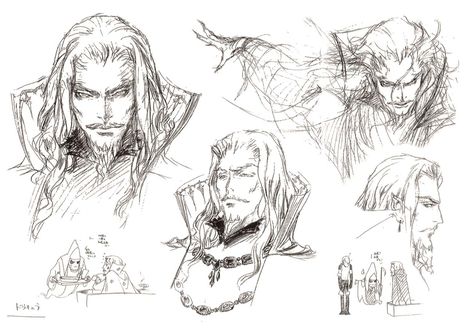 Dracula Drawing Sketch, Castlevania Art Style, Castlevania Sketch, Dracula Concept Art, Dracula Sketch, Castlevania Art, Ayami Kojima, Castlevania Dracula, Dracula Art