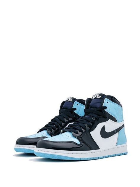 Jordan 1 Retro High Unc Patent, Dr Shoes, Blue Jordans, Jordan Shoes Girls, All Nike Shoes, Jordan Retro 1, Nike Shoes Jordans, Nike Air Shoes, Jordan Air