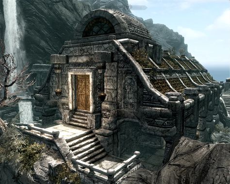 Temple of Dibella (Skyrim) | Elder Scrolls | Fandom Skyrim Architecture, Markarth Skyrim, Dibella Skyrim, Whimsical Room, Viking House, Fantasy Town, Building Concept, Elder Scrolls Online, Entry Hallway