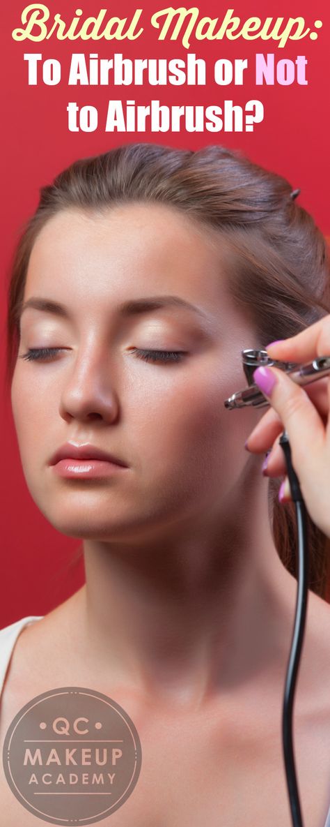 If you're used to doing #makeup the traditional way (with sponges and brushes), looking into #airbrushmakeup may be daunting! Many #brides are insistent on an airbrushed look, and this can open your business up to new clients. But is it right for you? Read on to find out more! #QCMakeupAcademy #airbrush #bridalmakeup #mua #makeup #makeupartist #beauty #beautyblog #learnmakeup #makeupschool Airbrush Makeup Wedding, Makeup Wrinkles, Normal Makeup, Pageant Makeup, Wedding Makeup Bride, Doing Makeup, Makeup Over 50, Airbrush Foundation, Makeup Before And After