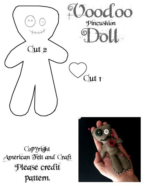 Felt Voodoo Doll Pincushion – ~American Felt & Craft ~ Blog Felt Voodoo Doll, Diy Voodoo Dolls, Doll Pincushion, Felt Cat Toys, Dammit Doll, Doll Patterns Free, Baby Doll Pattern, Creation Art, Rag Doll Pattern