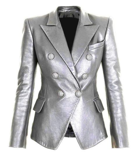 Sequin Coats, Vests Women, Silver Jacket, Embellished Jacket, Women Coats, Wool Blend Jacket, Denim Blazer, Double Breasted Blazer, Leather Blazer