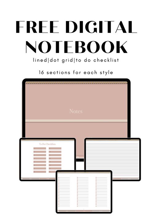 Free Digital Notebook, Organization Notes, Assignment Planner, Homework Planner, Aesthetic Ipad, To Do Checklist, Free Notebook, Planner Writing, Ultimate Planner