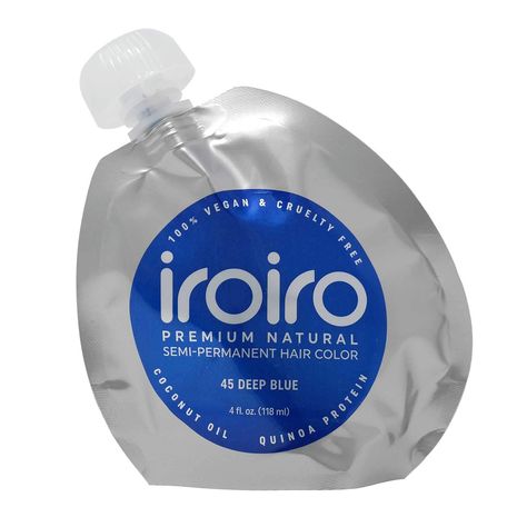 IROIRO Premium Natural Semi-Permanent Hair Color 45 Deep Blue (8oz)* You can get additional details at the image link. (This is an affiliate link) #haircolor Neon Hair Color, Pure Coconut Oil, Neon Hair, Semi Permanent Hair Color, Natural Preservatives, Color Your Hair, Permanent Hair Color, Natural Hair Color, Semi Permanent