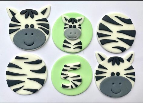 Zebra Cake Topper, Jungle Cake Topper, Zebra Cupcakes, 2023 Birthday, Zebra Face, Jungle Cake, Zebra Cake, Cake Sizes, Fondant Toppers