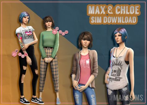 Sims 4 Life Is Strange, Sims 4 Outfits, Chloe Sims, Max And Chloe, Chloe Price, Sims 4 Game Mods, Outfit Png, Sims4 Clothes, Sims 4 Game