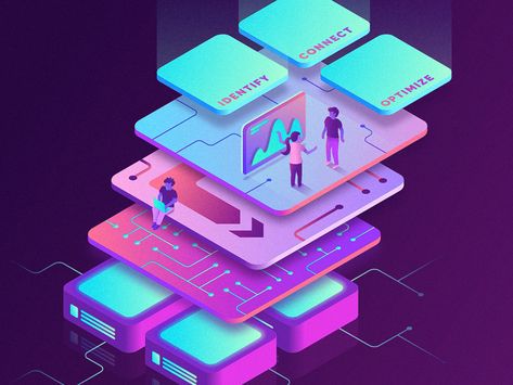 Isometric Platform Diagram circuit people layers stack technology tech data illustration gradient isometric Simple Digital Art Ideas, Simple Digital Art, Digital Art Ideas, Drawing Software, Isometric Art, Isometric Design, Isometric Illustration, Diagram Design, Digital Technology