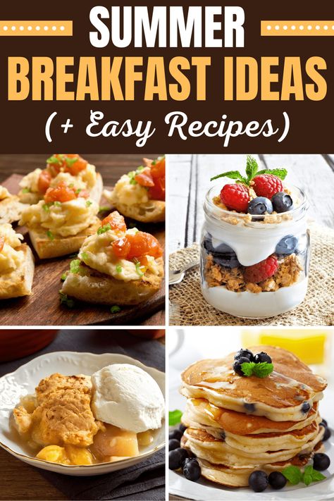 Simple Summer Breakfast Ideas, Summer Breakfast Ideas Healthy, Easy Summer Breakfast Ideas, Cold Breakfast Ideas, Poolside Breakfast, Breakfast Ideas Easy Recipes, Easy Summer Breakfast, Healthy Summer Breakfast, Summer Breakfast Ideas