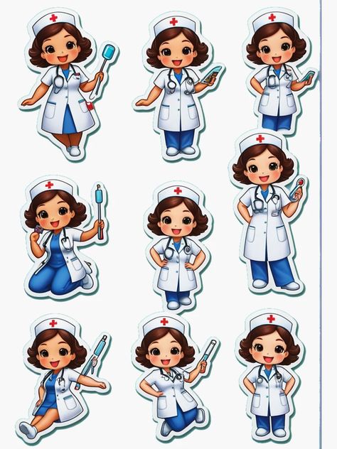 Nursing Stickers Free Printable, Nurse Collage, Nurse Clip Art, Colorful Scrapbook, Nurse Stickers, Iphone Wallpaper Classy, Nursing Student, Free Clip Art, Scrapbook Stickers