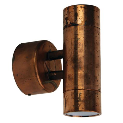 Metal Light Fixture, Wall Spotlights, Exterior Wall Light, Light Copper, Copper And Brass, Light Sconces, Exterior Lighting, Lamp Bases, Wall Light