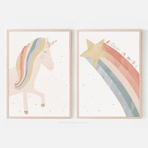 Star Poster, Safari Art, Unicorn Wall Art, Magic Quotes, Unicorn Wall, Unicorn Art, Poster Hanger, Unicorn Print, Picture Hangers