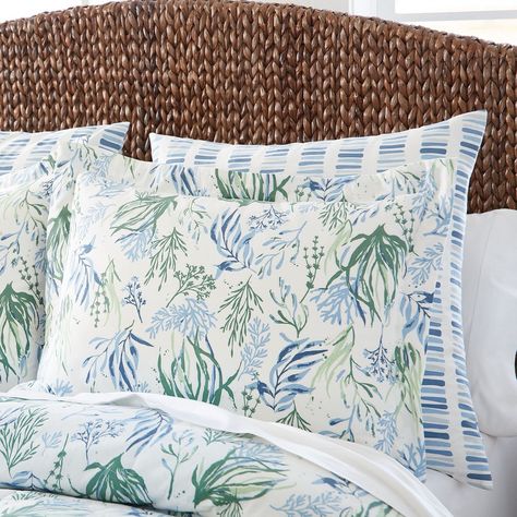 Ocean Plants, Coastal Bedroom Decorating, King Size Pillows, Park Designs, Coastal Bedroom, King Pillows, Euro Pillow Shams, Bedding Accessories, Bedroom Themes