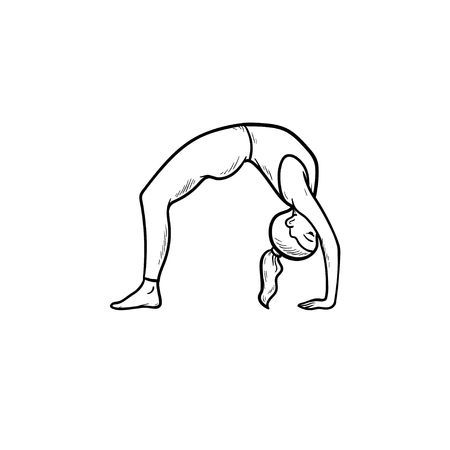 Yoga Bridge Pose, Yoga Drawings, Yoga Drawing, Happy Rock, Bridge Pose, Doodle Icon, Yoga Poses, Easy Drawings, Gymnastics