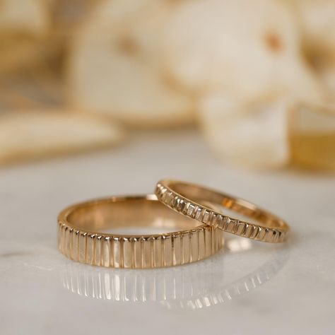 3mm Wedding Band, Wedding Gold Ring, 5mm Wedding Band, Textured Wedding Band, Wedding Band Ideas, Mixed Metal Rings, Ring Bands, Future Engagement Rings, Rings And Necklaces